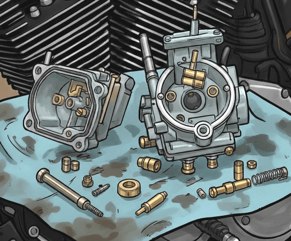 ばらしたキャブレター