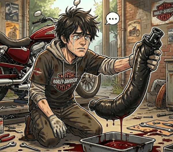 ドレンホースを交換する人