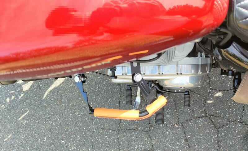 ステーを取り付け更に真上から見た様子