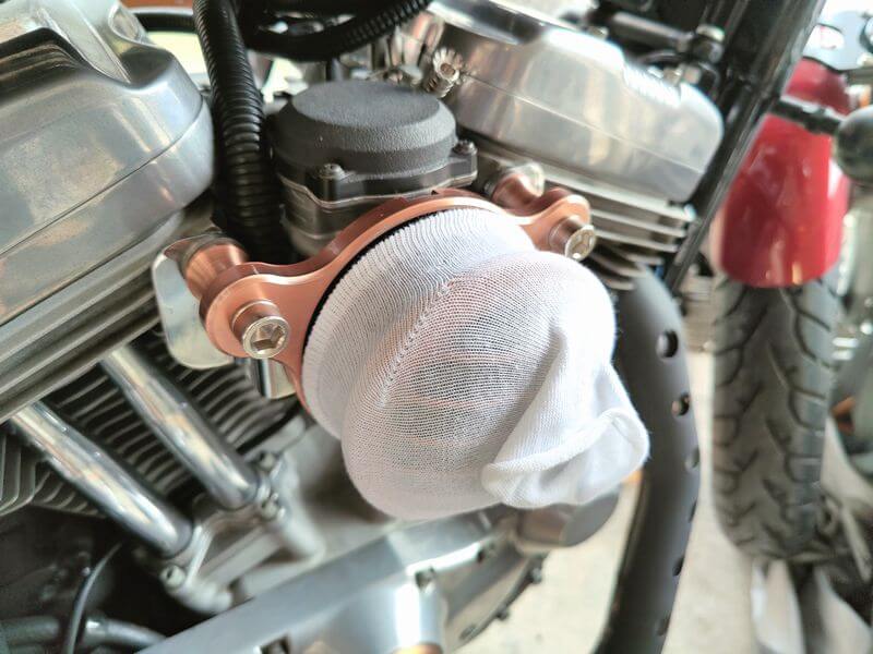 エアクリーナーにソックス